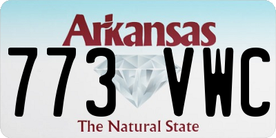 AR license plate 773VWC