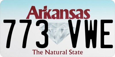 AR license plate 773VWE
