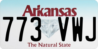 AR license plate 773VWJ