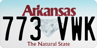 AR license plate 773VWK