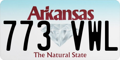 AR license plate 773VWL