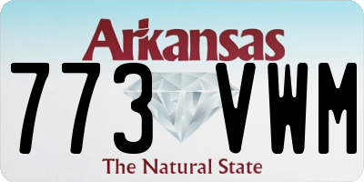 AR license plate 773VWM