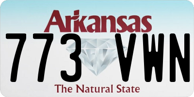 AR license plate 773VWN