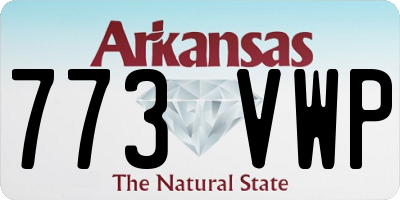 AR license plate 773VWP