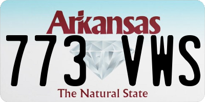 AR license plate 773VWS
