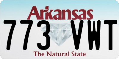 AR license plate 773VWT