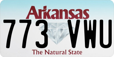 AR license plate 773VWU