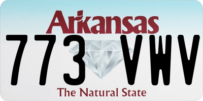 AR license plate 773VWV