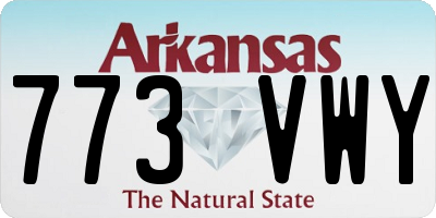 AR license plate 773VWY