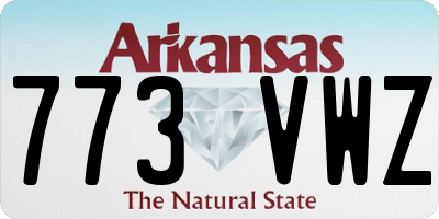 AR license plate 773VWZ