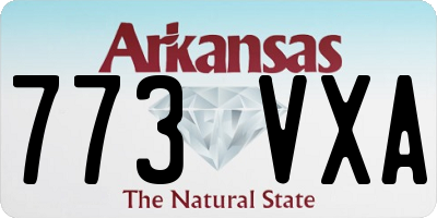AR license plate 773VXA