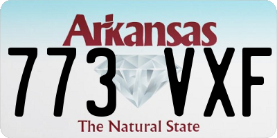 AR license plate 773VXF