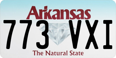 AR license plate 773VXI