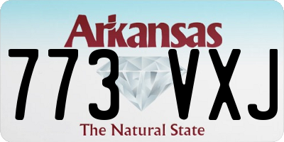 AR license plate 773VXJ