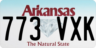 AR license plate 773VXK