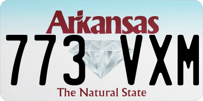 AR license plate 773VXM