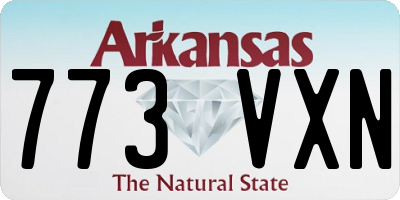 AR license plate 773VXN