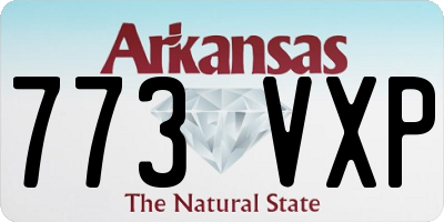 AR license plate 773VXP