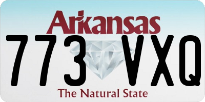 AR license plate 773VXQ