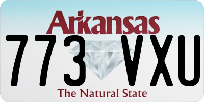 AR license plate 773VXU