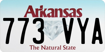 AR license plate 773VYA
