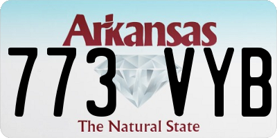 AR license plate 773VYB