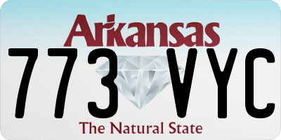 AR license plate 773VYC