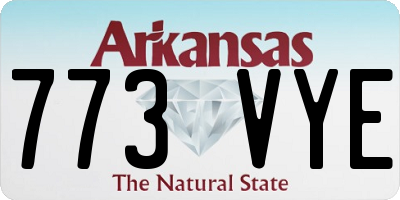 AR license plate 773VYE