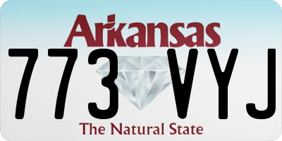 AR license plate 773VYJ