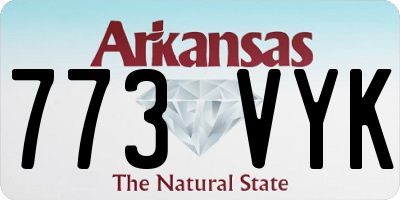 AR license plate 773VYK