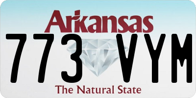 AR license plate 773VYM