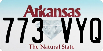 AR license plate 773VYQ