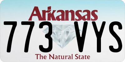 AR license plate 773VYS