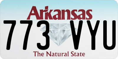 AR license plate 773VYU