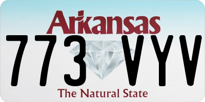 AR license plate 773VYV