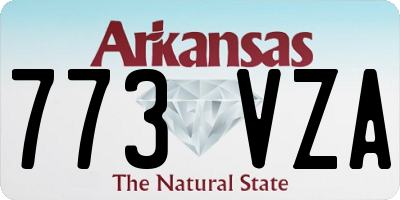 AR license plate 773VZA