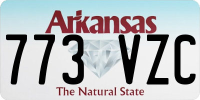 AR license plate 773VZC