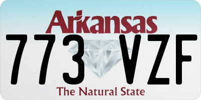 AR license plate 773VZF