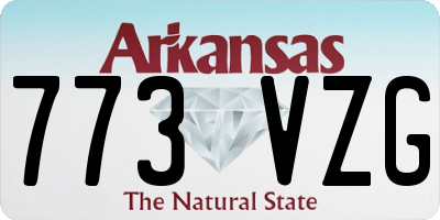 AR license plate 773VZG