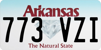 AR license plate 773VZI
