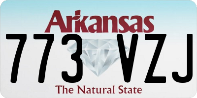 AR license plate 773VZJ