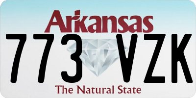 AR license plate 773VZK