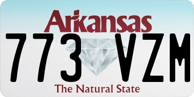 AR license plate 773VZM