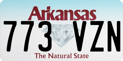 AR license plate 773VZN