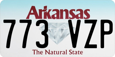 AR license plate 773VZP