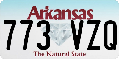 AR license plate 773VZQ