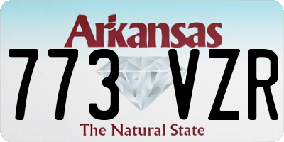 AR license plate 773VZR