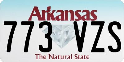 AR license plate 773VZS