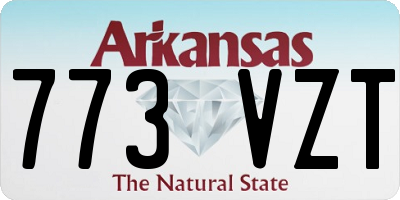 AR license plate 773VZT