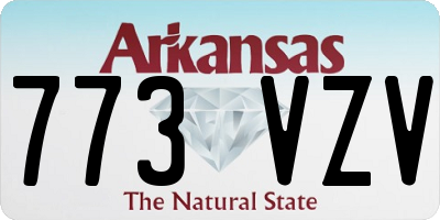 AR license plate 773VZV